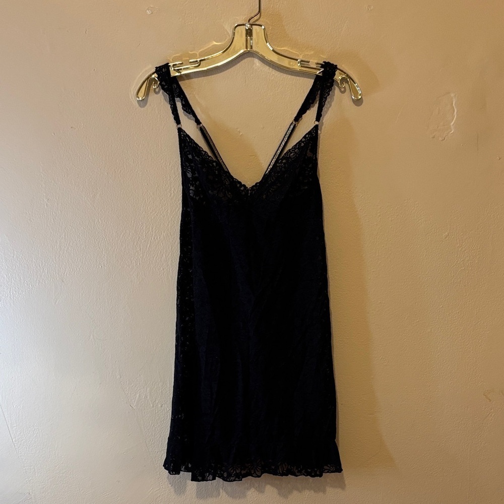 Victoria's Secret Black Lace Chemise